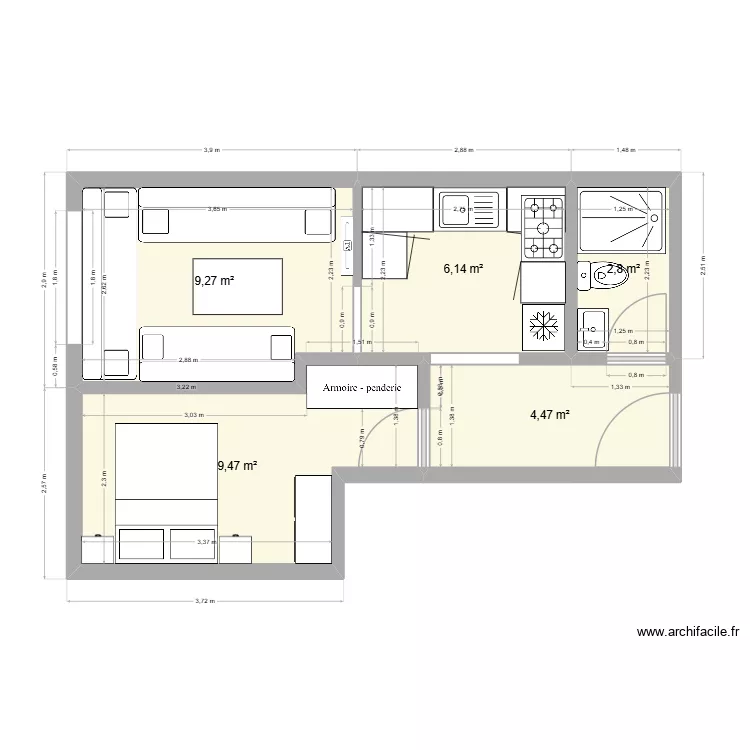 2E ETAGE. Plan de 