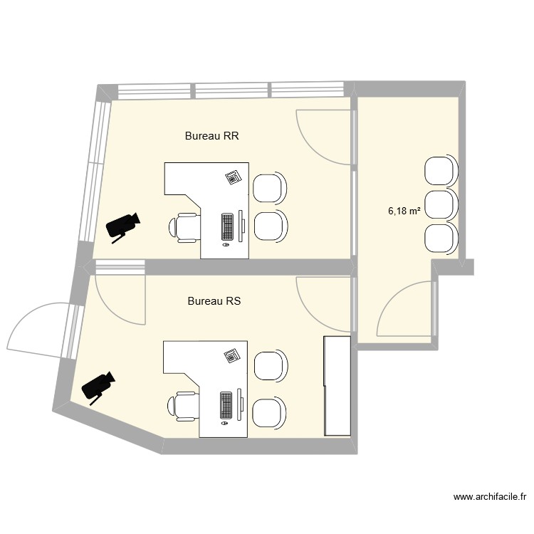 bezons Carrasso nouveaux bureaux. Plan de 0 pièce et 0 m2