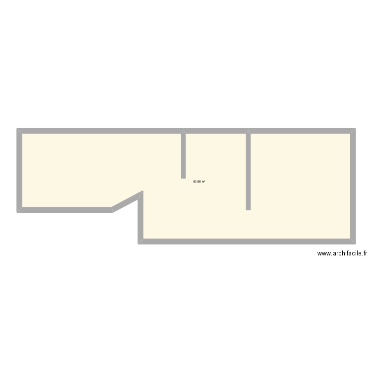 TYR3. Plan de 1 pièce et 83 m2