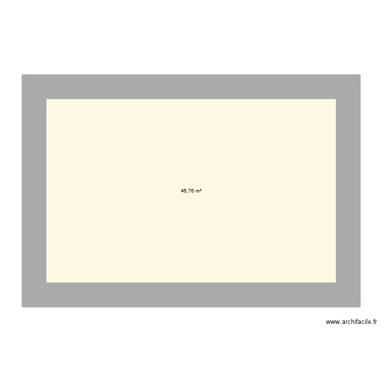 Maison Mamie. Plan de 1 pièce et 47 m2