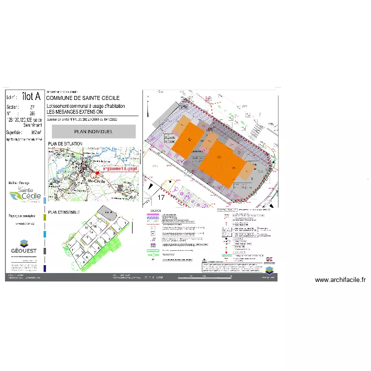 Ste C&eacute;cile - Lotissement des M&eacute;sanges - PSLA Cata 2. Plan de 