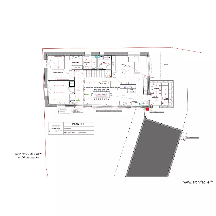 CHANTIER HUMBERT RDC. Plan de 1 et 0 m² CHANTIER HUMBERT RDC. Plan de 1 et 0 m²