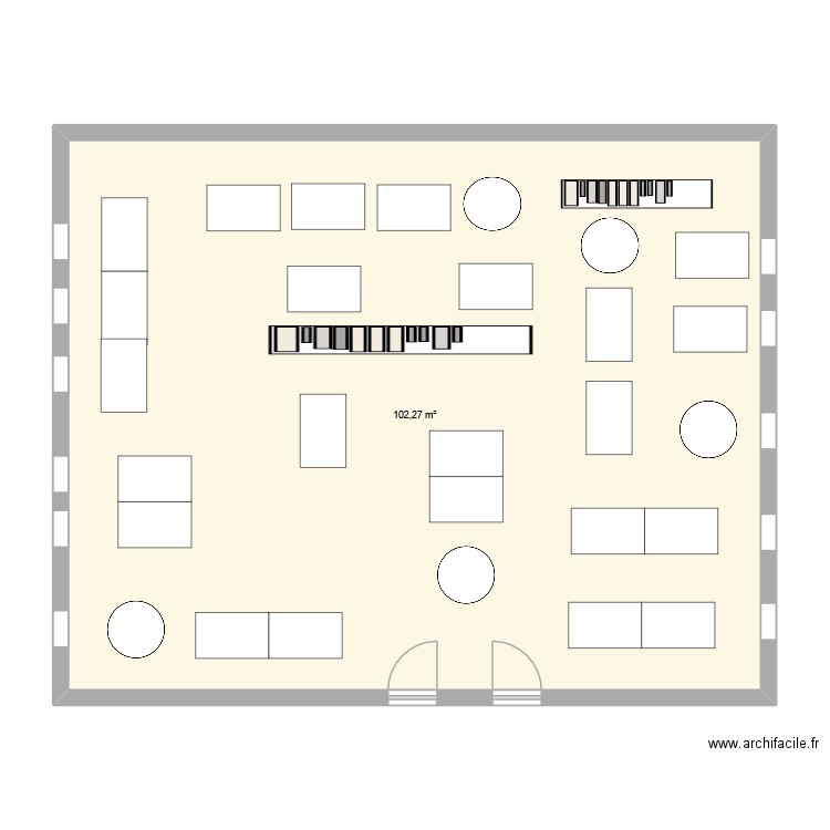 plan resto aquarelia. Plan de 1 pièce et 102 m2