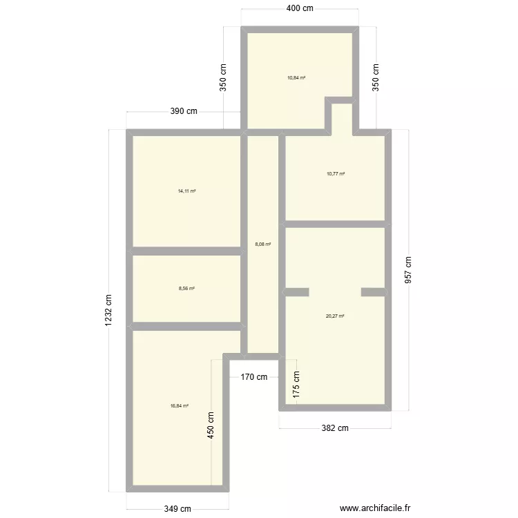 Etage2 actuel. Plan de 