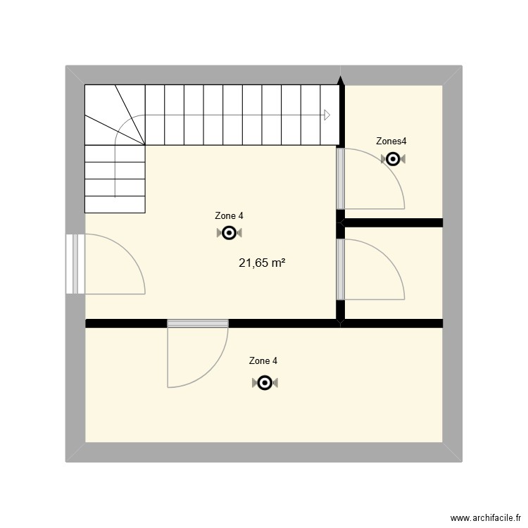 cofisk rez-de chaussée. Plan de 1 pièce et 22 m2