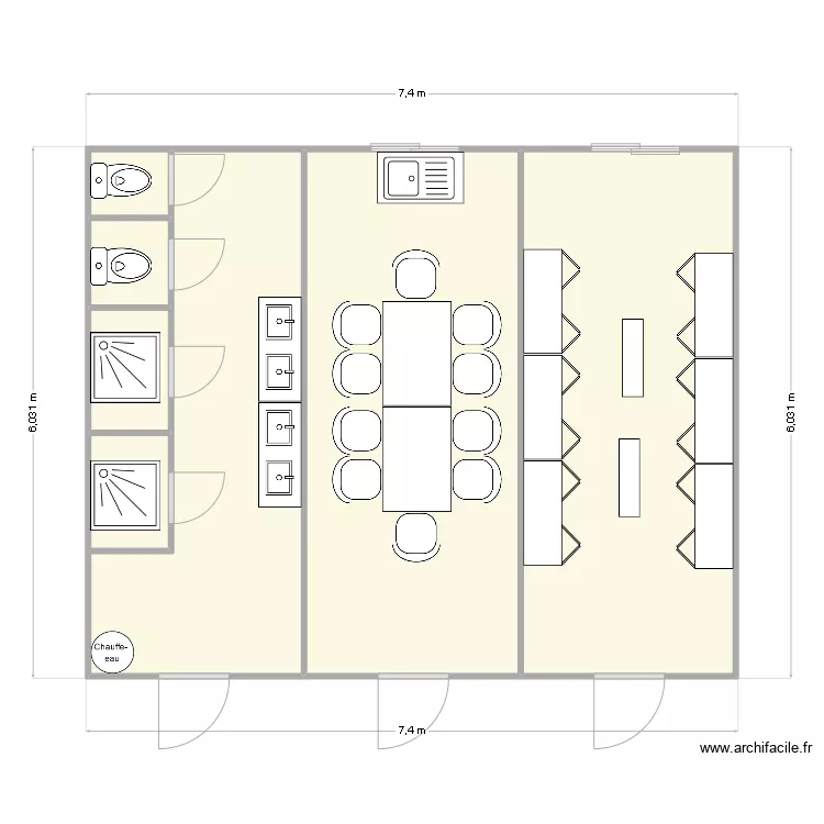 CALADE CHANTIER FRANCHEVILLE. Plan de 