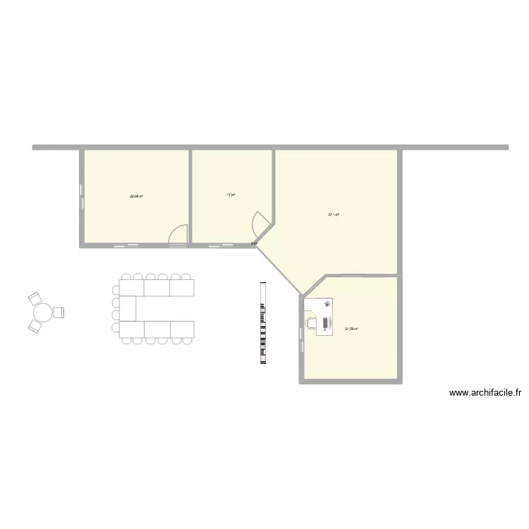 MEDIATHEQUE 2. Plan de 5 Pièces et 98 m²