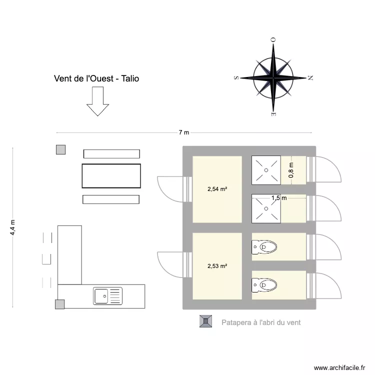 Communs Ambatonono 2. Plan de 6 et 10 m² Communs Ambatonono 2. Plan de 6 et 10 m²