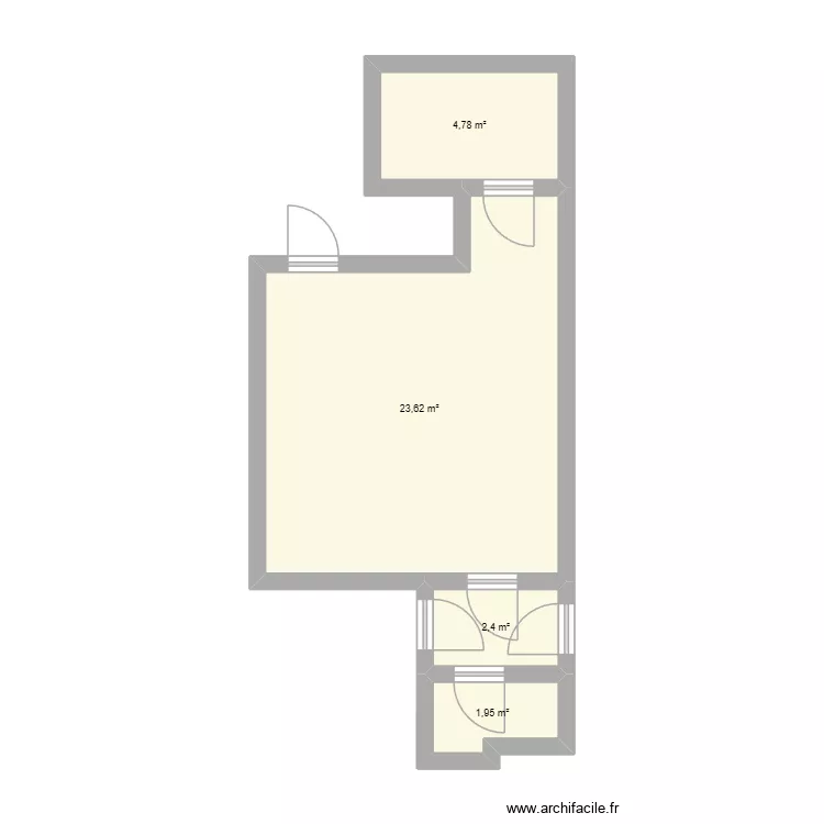 CORNU. Plan de 4  et 33 m²