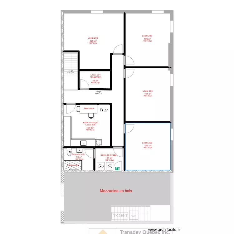 20240621 940 Plan section bureaux rez-de-chauss&eacute;e. Plan de 