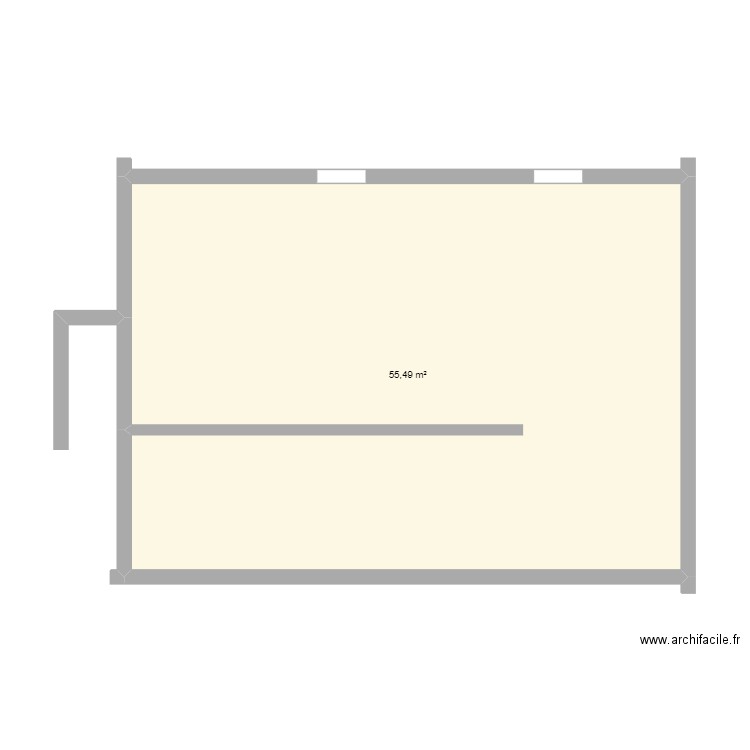 AUXANE 1. Plan de 1 pièce et 55 m2