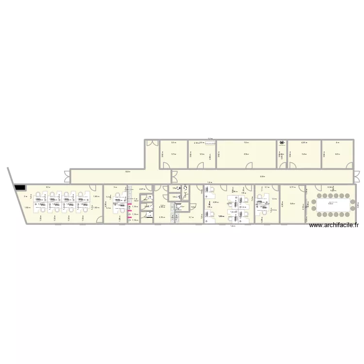 Bat 21. Plan de 25  et 365 m²