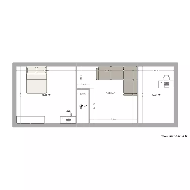 plan etage moi. Plan de 4 Pièces et 43 m² plan etage moi. Plan de 4 Pièces et 43 m²