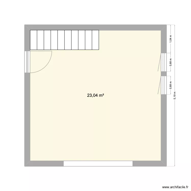 HUGUENOT. Plan de 1 et 23 m² HUGUENOT. Plan de 1 et 23 m²