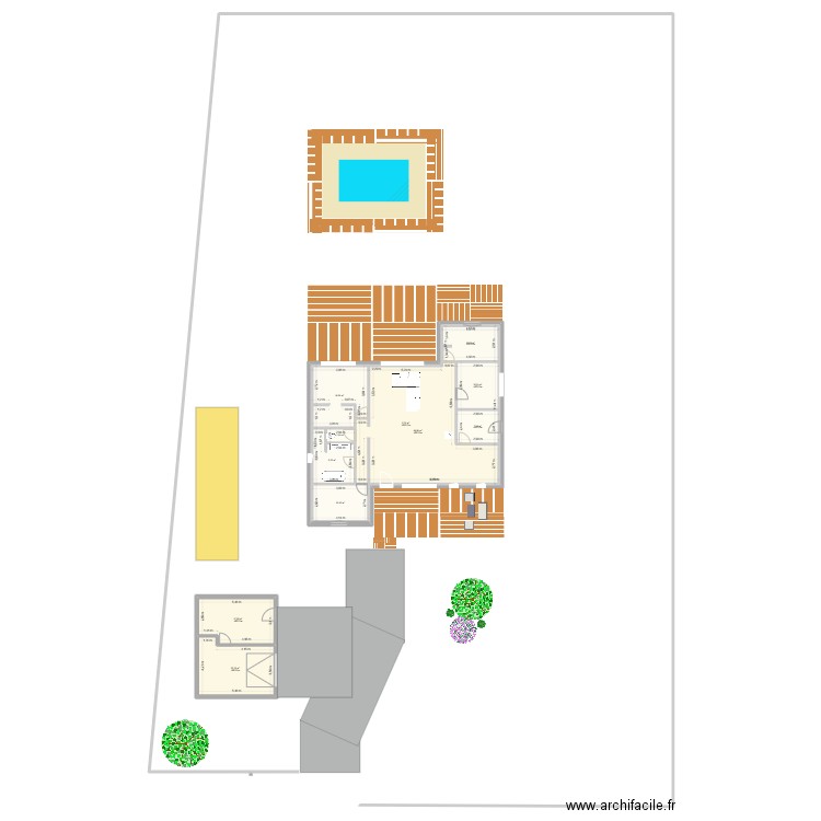 Maison 2. Plan de 11 pièces et 306 m2