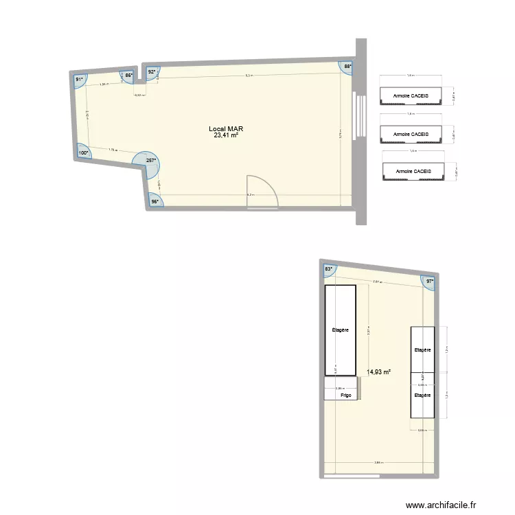 plans APE. Plan de 2 Pièces et 38 m²