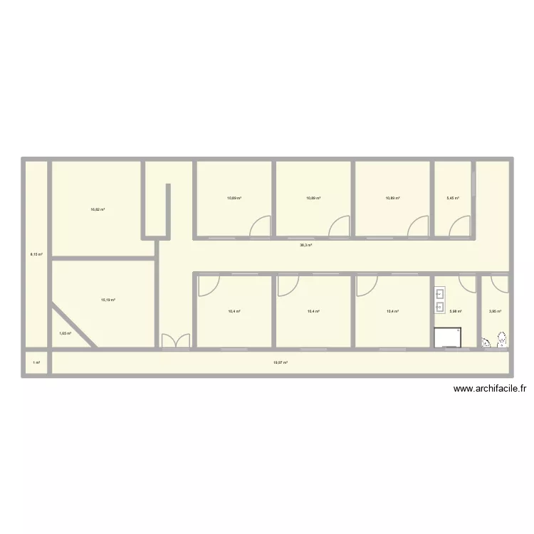 Medina new. Plan de 16  et 180 m²