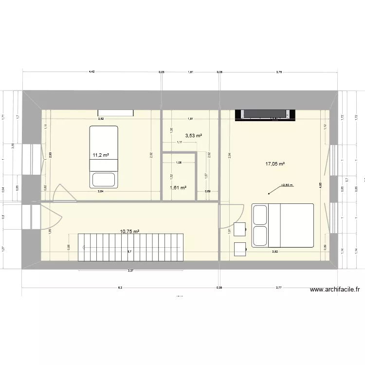 Couflens1-V2. Plan de 5 Pièces et 44 m² Couflens1-V2. Plan de 5 Pièces et 44 m²