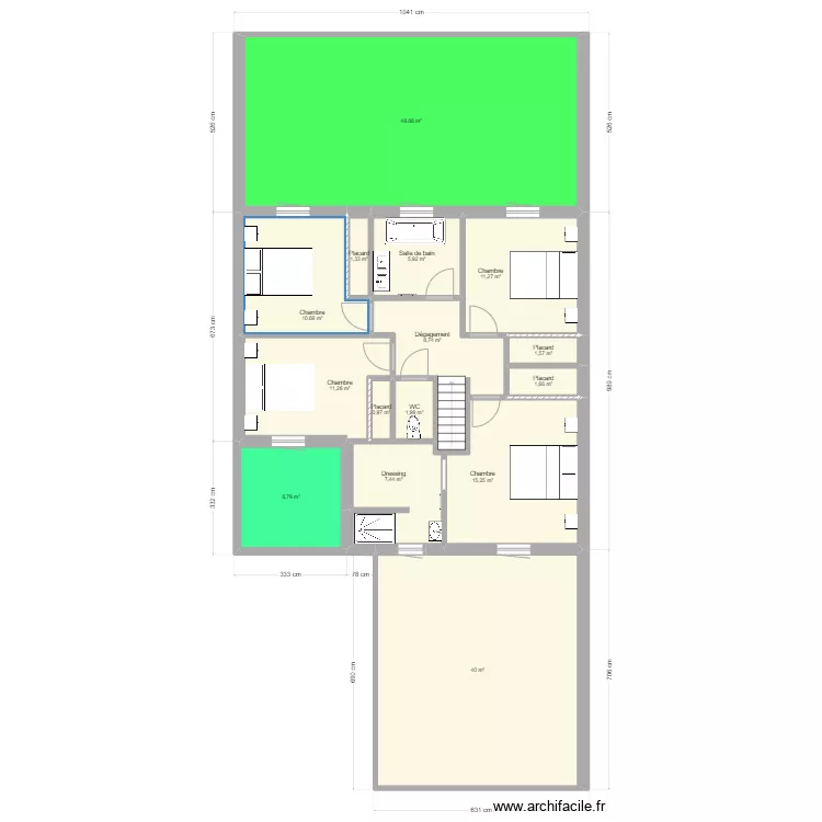 terrain stro ESSAI 1er etage. Plan de 