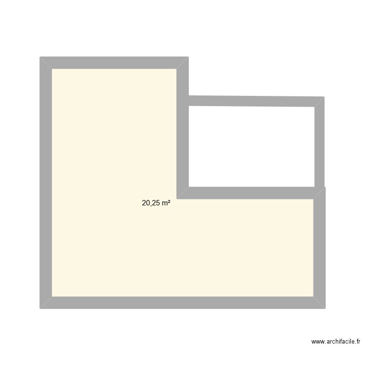 maison. Plan de 1 pièce et 20 m2