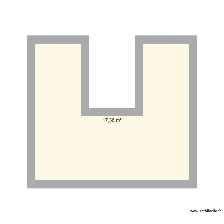Plan appartement. Plan de 1  et 17 m²