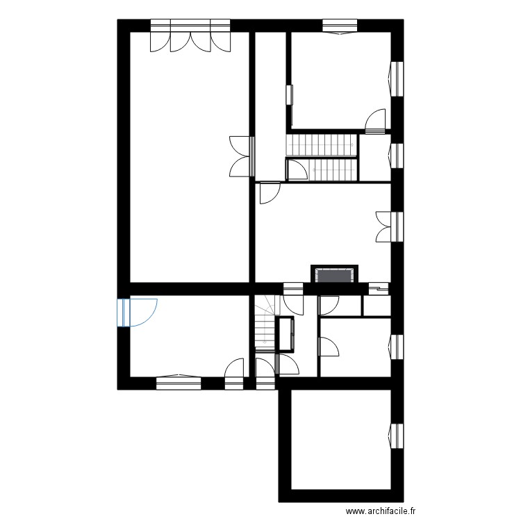 LHERMITTE. Plan de 11 pièces et 116 m2