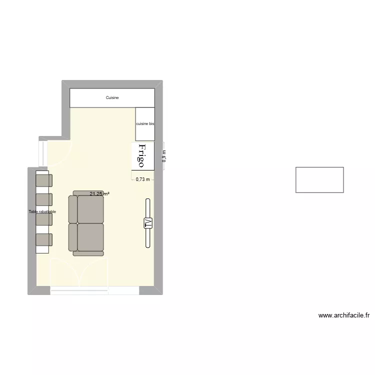 Domaine du lac. Plan de 1  et 21 m²