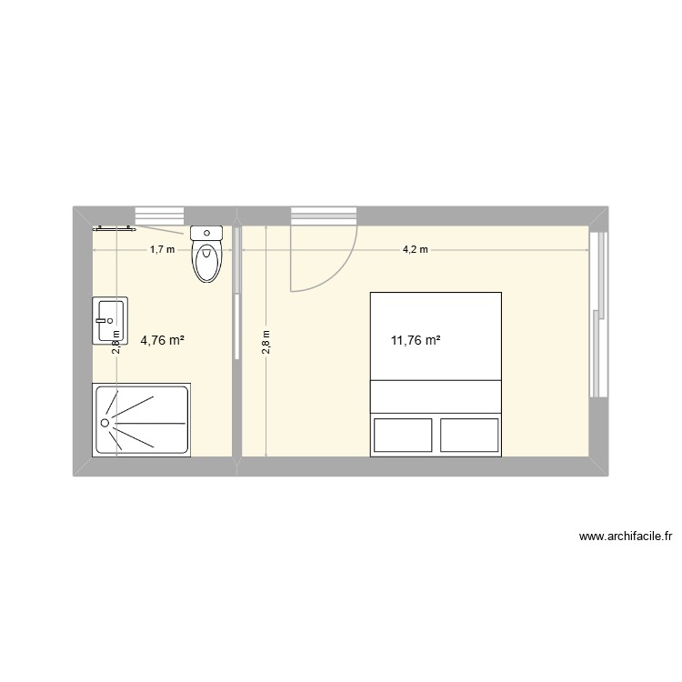 chambre garage. Plan de 0 pièce et 0 m2