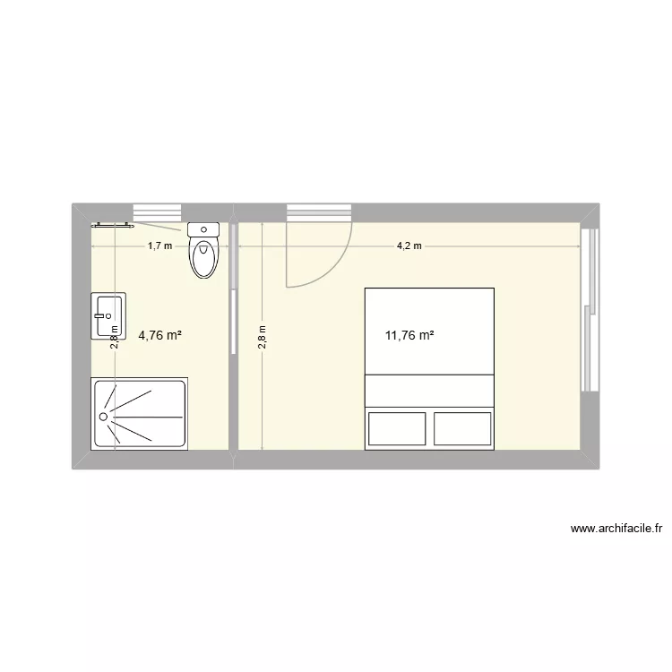 chambre garage. Plan de 