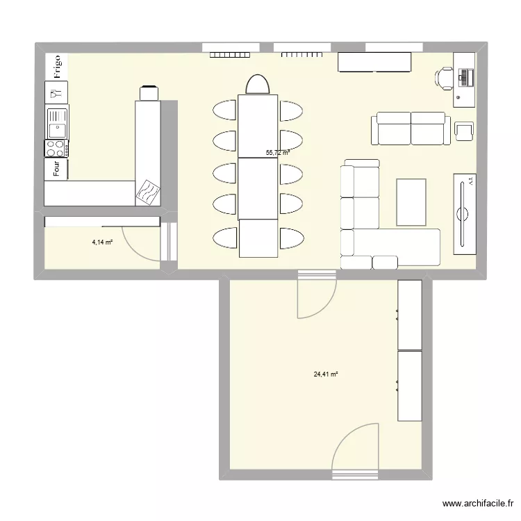 L\'Heureux Abri. Plan de 3 pièces et 84 m² L\'Heureux Abri. Plan de 3 pièces et 84 m²