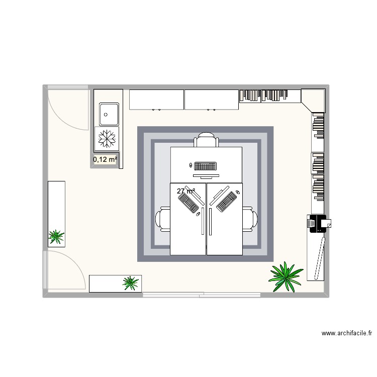 bureau. Plan de 0 pièce et 0 m2