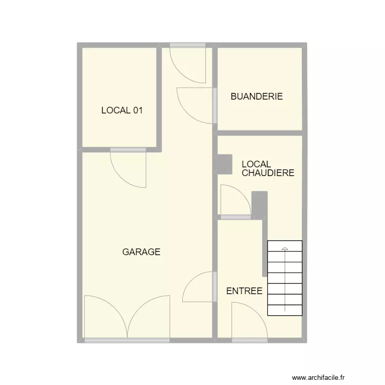 ROUX JONQUILLE RDC. Plan de 7  et 30 m²