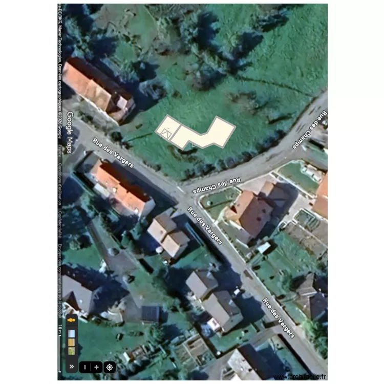 maison. Plan de 2  et 100 m²