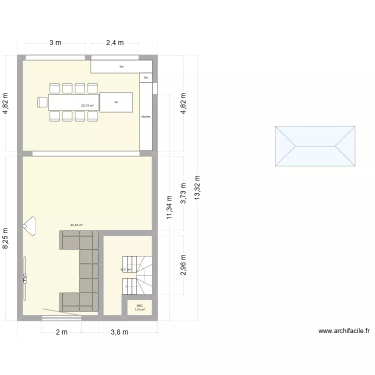 Saint Amand. Plan de 4 Pièces et 80 m² Saint Amand. Plan de 4 Pièces et 80 m²