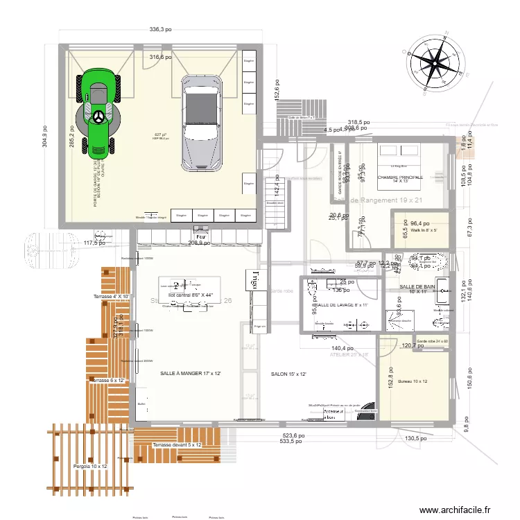 Projet Clef du Pimbina &Eacute;tage. Plan de 9  et 152 m²