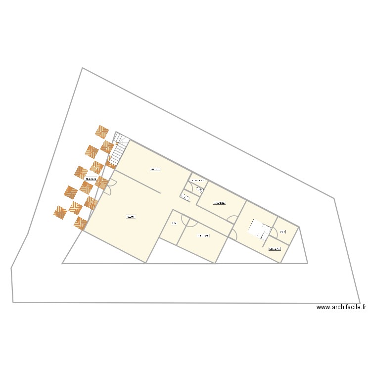 maroc. Plan de 4 pièces et 120 m2