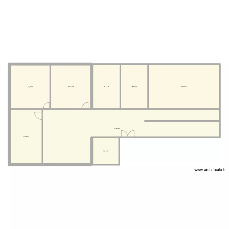 Plan extention. Plan de 8 et 206 m² Plan extention. Plan de 8 et 206 m²