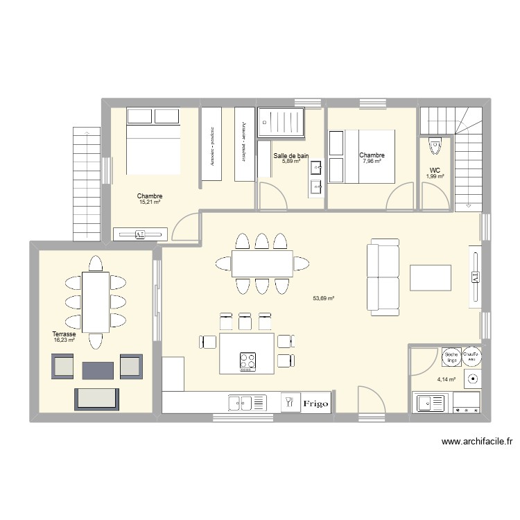 plan 1. Plan de 0 pièce et 0 m2