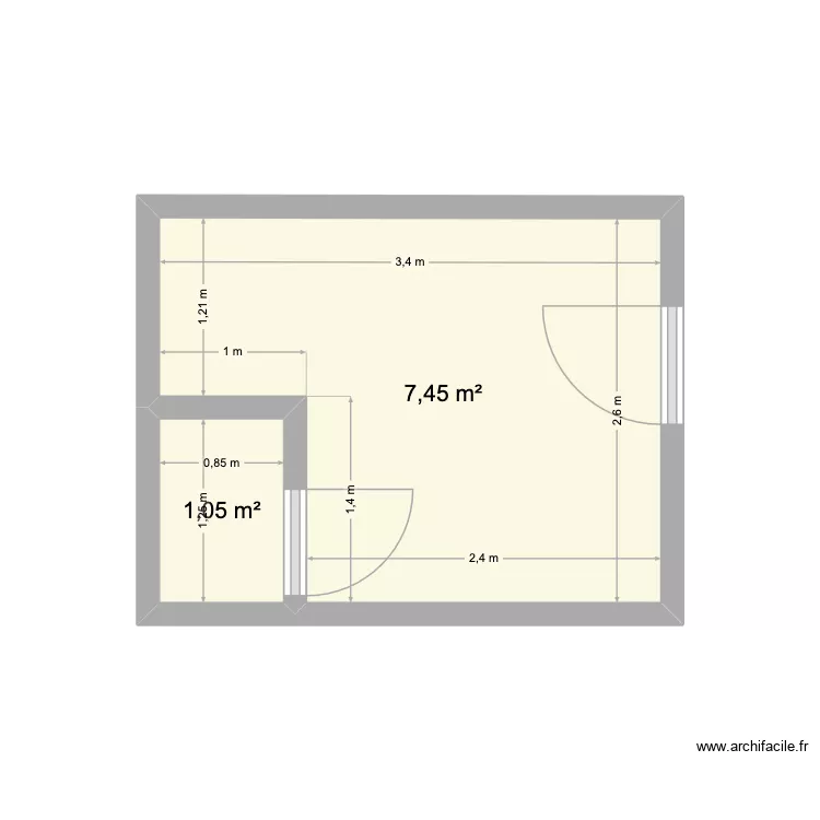 studio paris. Plan de 2 pièces et 9 m² studio paris. Plan de 2 pièces et 9 m²