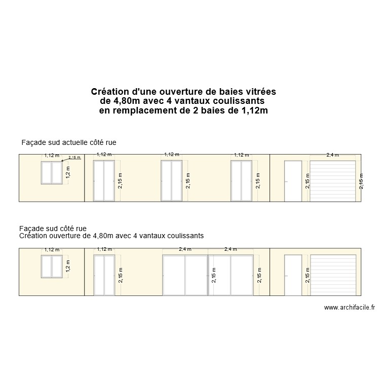 Facade sud 2. Plan de 0 pièce et 0 m2