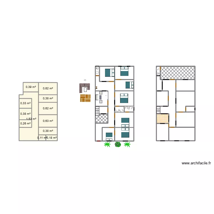 Plan Sam Sam 3. Plan de 35 pièces et 21 m² Plan Sam Sam 3. Plan de 35 pièces et 21 m²