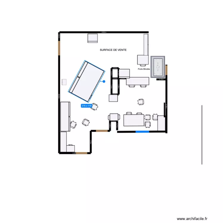 TABAC LE CALIENTE  - PLAN PORTE BLINDEE_SV. Plan de 