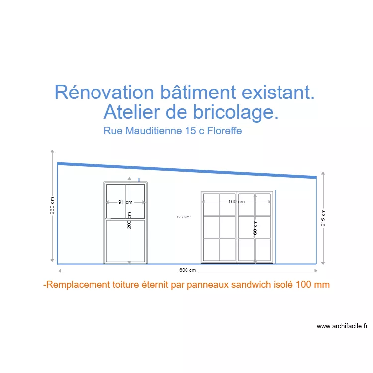 GARAGE ATELIER 2. Plan de 1 Pièce et 13 m² GARAGE ATELIER 2. Plan de 1 Pièce et 13 m²