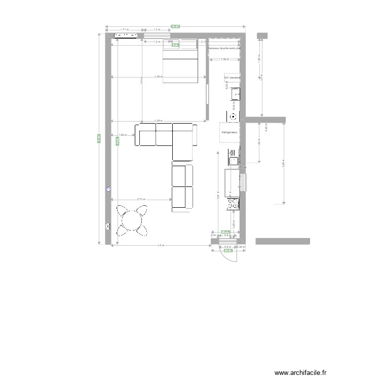 plan rdc pandaure amenagement. Plan de 0 pièce et 0 m2