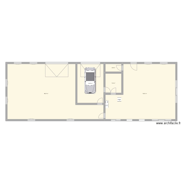 maison 1. Plan de 5 pièces et 212 m2