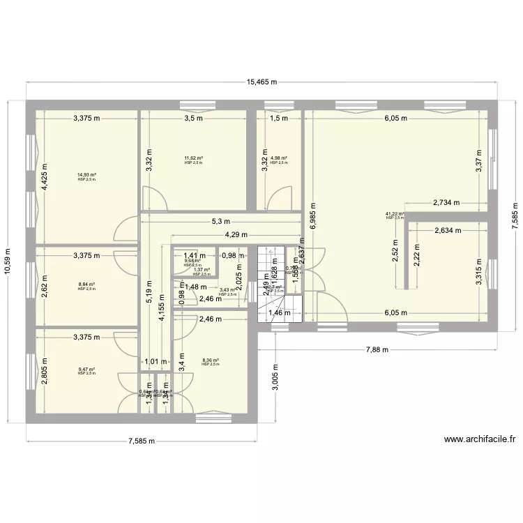 Plan R+1 cot&eacute; 2.0. Plan de 