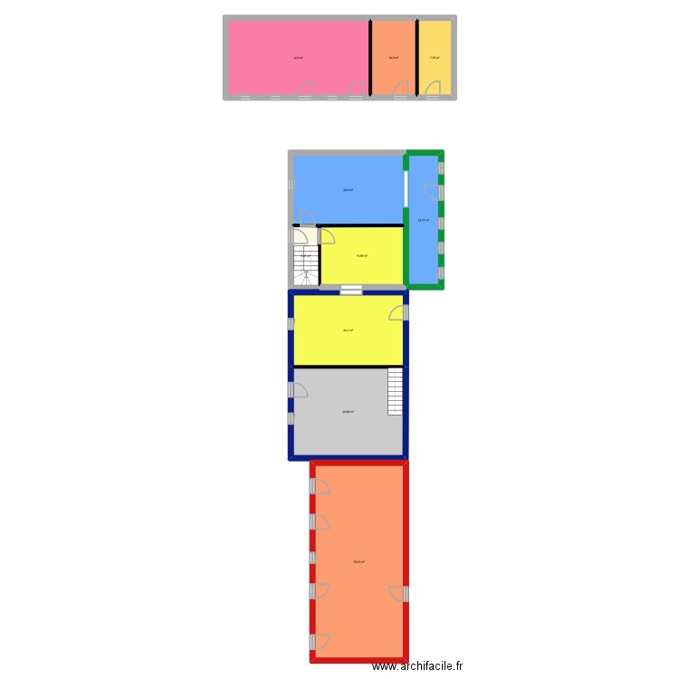maison saint beige étage 1. Plan de 10 pièces et 212 m2