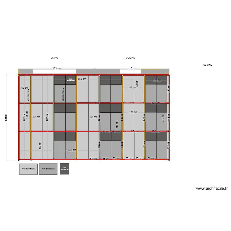 Projet Baton V6 implantation isolant XPS 140 03.02.26. Plan de 0 pièce et 0 m2
