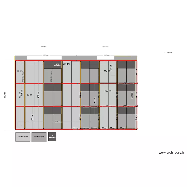 Projet Baton V6 implantation isolant XPS 140 03.02.26. Plan de 3 et 35 m² Projet Baton V6 implantation isolant XPS 140 03.02.26. Plan de 3 et 35 m²