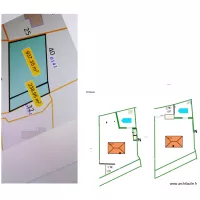 plan de masse entree chemin priv&eacute;